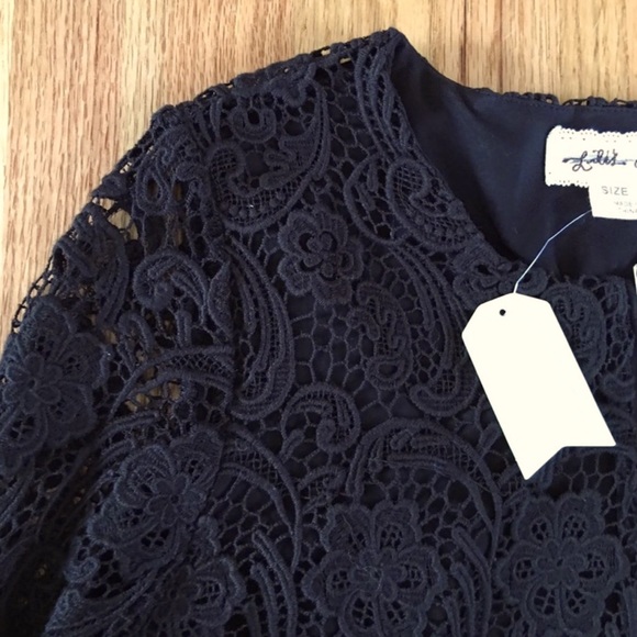 NEW Anthropologie Lilis Closet Lace Peplum Bomber - Picture 5 of 7